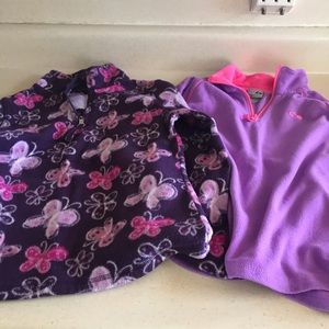 (2) fleece sweatshirts. Size 10/12